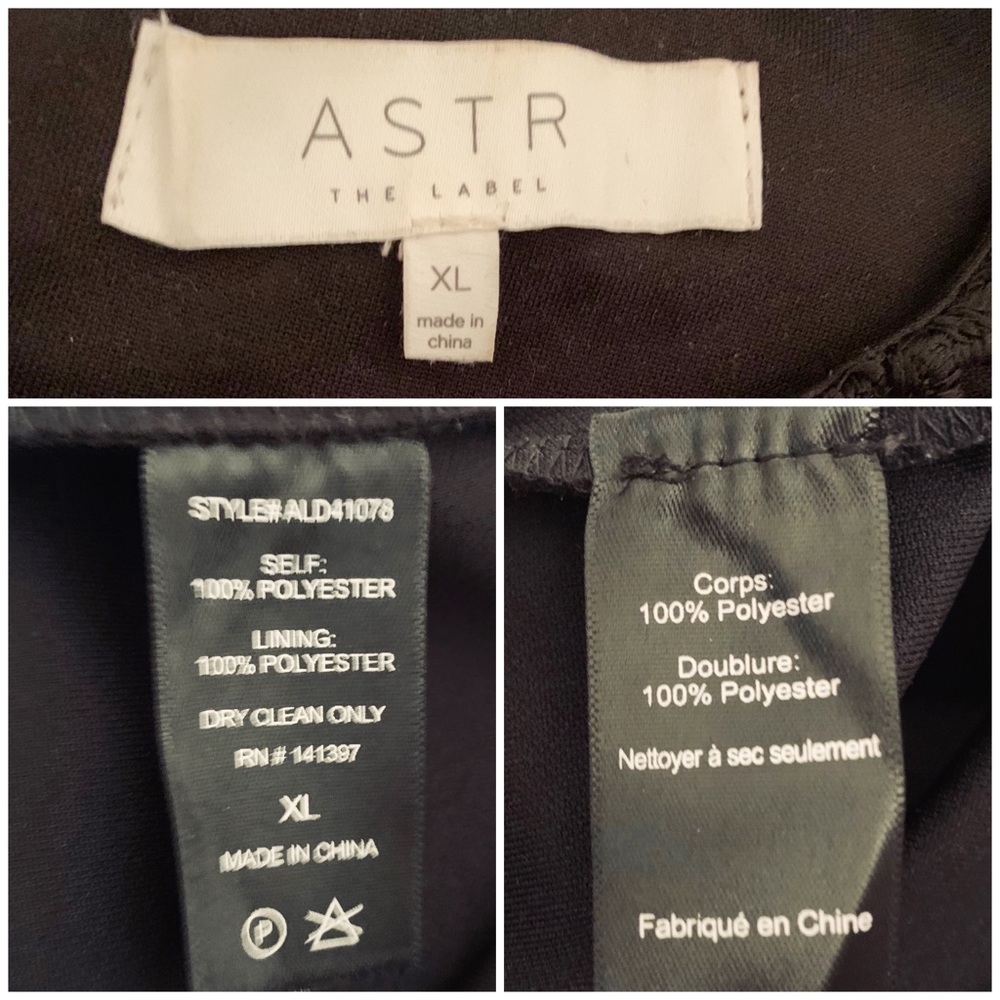 ASTR the label black floral lace sleeveless dress - Picture 8 of 8